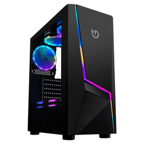 CAJA SEMITORRE HIDITEC V20 NEGRA S/F VENTANA CRISTAL TEMPLADO USB3.0 ARGB CHA010027