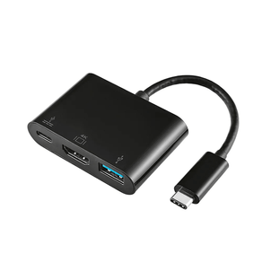 z Aisens - Conversor Usb-C A Hdmi/Usb-C/Tipo A Usb 3.0, 3 En 1, Negro, 1 A109-0342