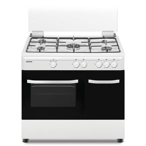 COCINA DE GAS INFINITON CC9060ELP 5 ZONAS COCCION CON PORTABOMBONAS BLANCA CC9060ELP