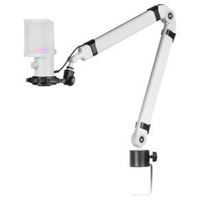 MICROFONO PROFESIONAL MARS GAMING MMICXT WHITE MICROFONO DE ESTUDIO DE ALTA DEFINICION ADC 192kHz DYNAMIC ARGB RING MMICXTW