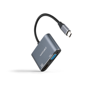 CONVERSOR NANO CABLE USB-C/M A HDMI/H - VGA/H 4K 0,15CM GRIS 10.16.4303