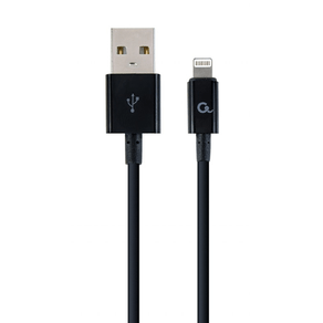 CABLE DE CARGA Y DATOS GEMBIRD DE 8 PINES, 1 M, NEGRO CC-USB2P-AMLM-1M