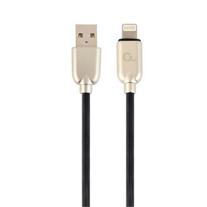 CABLE DE DATOS Y CARGA GEMBIRD 8 PINES DE CAUCHO PREMIUM, 2M, NEGRO CC-USB2R-AMLM-2M