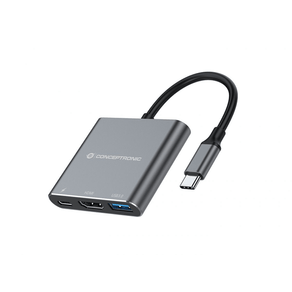 ADAPTADOR USB-C 3EN1 CONCEPTRONIC DONN018 HDMI   USB -A 3.0 USB-C  PD 100W DONN18G