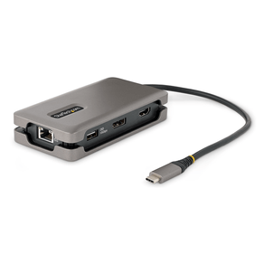 Adaptador Multipuertos USB-C - HDMI/DP 4K a 60Hz - Hub Ladrón USB de 3 Puertos - Power Delivery de Paso de 100W - GbE - Docking Station USB Tipo C de DKT31CDHPD3