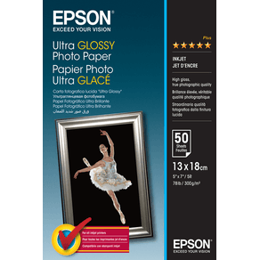 PAPEL FOTO ULTRA GLOSSY 13X18 50H C13S041944