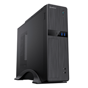 UNYKA  Caja Ordenador Micro ATX UK2011 Con Fuente de Alimentación SFX de 450W incluida, 2 Conectores USB 3.0 y 2 Conectores Type C (USB 2.0)  Negro In UK52112