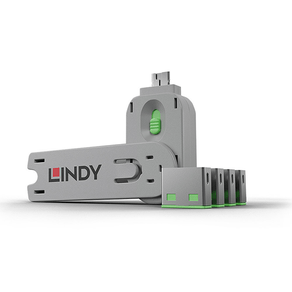 USB PORT LOCKS 4XGREEN+KEY 40451