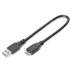 USB 3.0 connection cable  USB A - Micro USB B M/M  0.25m  USB 3.0 conform  UL  bl AK-300117-003-S
