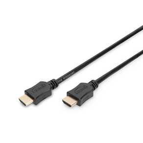 Cable de conexi n HDMI High Speed  tipo A M/M  1 0 m  w/Ethernet  Ultra HD 60p  dorado  negro AK-330107-010-S