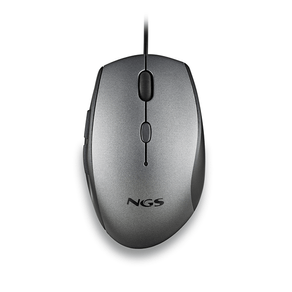 MOUSE NGS ERGO MOTH GRAY CON CABLE Y BOTONES SILENCIOSOS. ADAPTADOR USB A TIPO C MOTH GRAY
