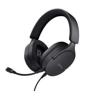 HEADSET TRUST GAMING GXT 489 NEGRO FAYZO 24898 MICROFONO DESMONTABLE PLEGABLE CABLE TRENZADO 1,2m JACK 3.5mm CONTROL REMOTO 24898