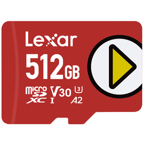 LEXAR 512GB PLAY MICROSDXC UHS-I CARDS, UP TO 150MB/S READ C10 A2 V30 U3 LMSPLAY512G-BNNNG