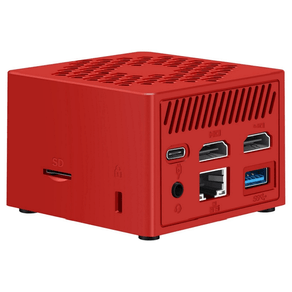 MiniPC Leotec Intel N100 16GB 256GB M.2 Win11 Pro Pre-instal Rojo LEMPC14R