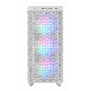 CAJA ATX SEMITORRE GAMING MARS GAMING MCMAGW BLANCAFRONTAL DOBLE REJILLA MAGNETICA LATERAL CRISTAL TEMPLADO 3x120mm RGB DOBLE CAMARA MCMAGW