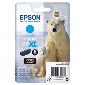 CARTUCHO EPSON CYAN ALTA CAPACIDAD XP-605 C13T26324012 C13T26324012