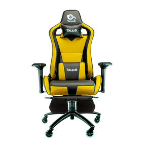 Talius silla Caiman V2 gaming black/yellow, reposapies, 4D, Frog, base metal, ruedas 75mm silicona, TAL-CAIMAN-YLW