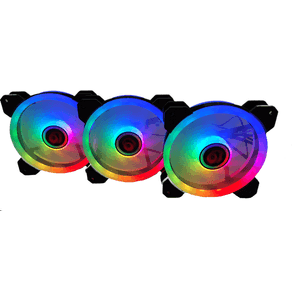 TALIUS IRIS SPECTRUM ARGB/CRONOS -KIT DE 3 VENTILADORES 120 MM  COLOR NEGRO TAL-KIT03-BLK