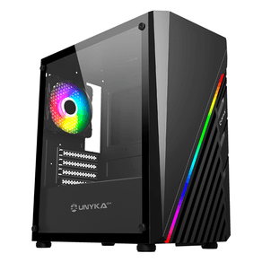 UNYKA  Caja Micro ATX MINI GLAYZE RGB Negro UK113021