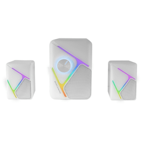 ALTAVOCES 2.1 MARS GAMING RGB DINAMICO 35W 3D SURROUND BLANCOS CONTROL DE VOLUMEN ALIM. USB JACK 3.5 MSH21W