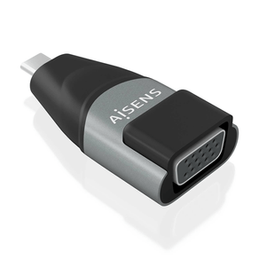 ADAPTADOR CONVERSOR AISENS ALUMINIO USB-C/M A VGA HDB15/H GRIS A109-0863
