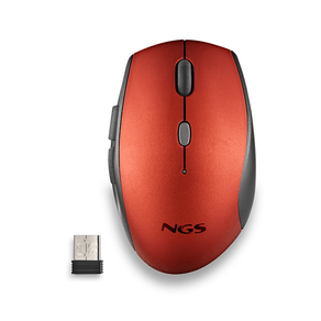RAT�?N INALÁMBRICO ERGONOMICO NGS BEE RED CON TECLAS SILENCIOSAS BEE RED