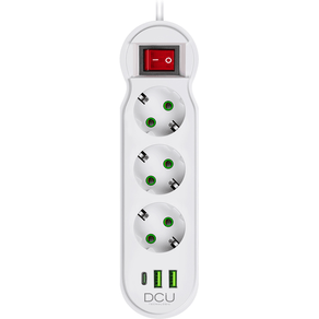 REGLETA DCU 3 TOMAS + 3 PUERTOS USB 10.5W 37400103 3 TOMAS + 3 PUERTOS USB