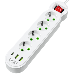 REGLETA DCU 4 TOMAS + 3 PUERTOS USB 10.5W 37400104 4 TOMAS + 3 PUERTOS USB