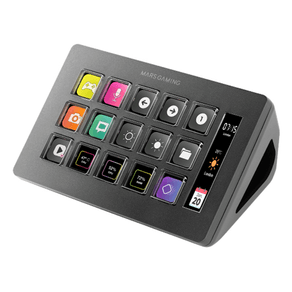 CONTROL DECK SLIM MARS GAMING MSD-ONE BLACK 15 TECLAS DE ACCESO DIRECTO LCD PERSONALIZABLES MSDONE