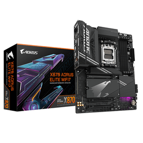 Placa AMD  GIGABYTE Placa base X870 A ELITE WIFI7 - Compatible con CPUs AMD Ryzen 9000, VRM de 16+2+2 fases, hasta 8000MHz DDR5 (OC), 4xPCIe 5.0 9MX87EL7-00-10