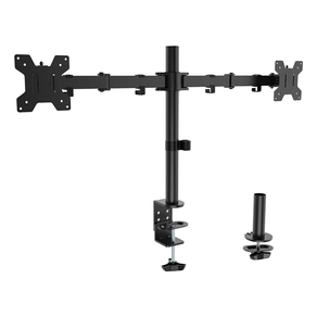 AISENS Soporte de mesa eco giratorio e inclinable para monitor TV 10kg  3 Pivotes  2 Brazos  de 17 32  Negro DT32TSR-279