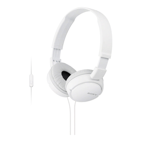 HEADSET SONY MDR-ZX110AP DIADEMA PLEGABLE COLOR BLANCO CONECTOR JACK 3.5mm SENSIBILIDAD 98db MDR-ZX110APWC