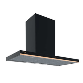CAMPANA CHIMENEA NODOR SLIM 90 CU ANCHO 90 CM NEGRA NORBREEZE SLIM 90 CU