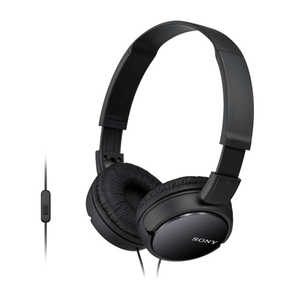 HEADSET SONY MDR-ZX110AP DIADEMA PLEGABLE COLOR NEGRO CONECTOR JACK 3.5mm SENSIBILIDAD 98db MDR-ZX110APBC