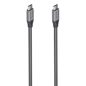 AISENS Cable USB 3 2 Gen2x2 Aluminio 20Gbps 8K 30Hz 5A 100W E Mark  Tipo USB C M USB C M  Gris  3 0m A107-0875