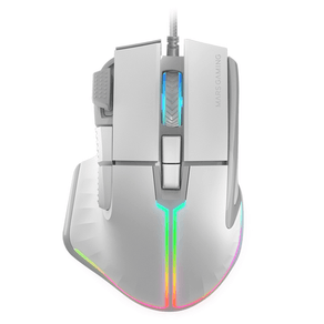 MOUSE MARS GAMING MM-XT WHITE 9B 12800DPI RGB CABLE FEATHER PARACORD MMXTW