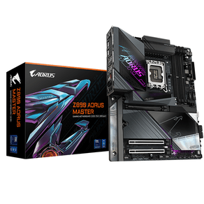 Placa Intel  GIGABYTE Placa base Z890 AORUS MASTER - Compatible con CPUs Intel Core Ultra (Serie 2), VRM de 18+1+2 fases, hasta 9500MHz DDR5 (OC) Z890 AORUS MASTER