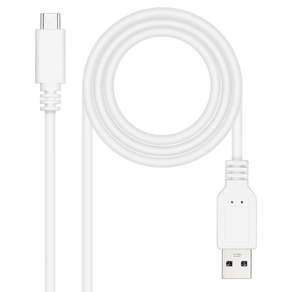 Nanocable Cable USB 2.0 3A USB-C-M/M 0.5M Blanco 10.01.2100-W