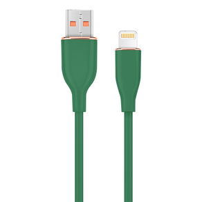 CABLE DE CARGA Y DATOS GEMBIRD DE SILICONA PREMIUM DE 8 CLAVIJAS 1,5 M VERDE CC-USB2S-AM8PM-1.5M-G
