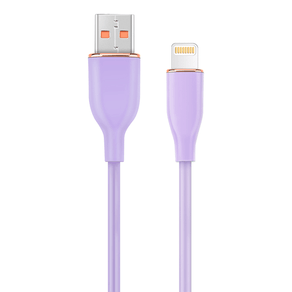 CABLE DE CARGA Y DATOS GEMBIRD DE SILICONA PREMIUM DE 8 CLAVIJAS 1,5 M VIOLETA CC-USB2S-AM8PM-1.5M-P