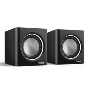 ALTAVOCES 2.0 HAMA SONIC MOBIL 185 JACK 3.5mm ALIMENTADO POR USB CONTROL DE VOLUMEN COLOR NEGRO 00173132