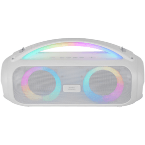 ALTAVOZ BLUETOOTH PORTABLE MARS GAMING MSPULSEW BLANCO 50W ULTRABASS RGB BAT. 8h BT USB AUX FM MSPULSEW
