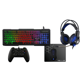 PACK TECLADO + RATON + GAMEPAD + AURICULAR + ALFOMBRILLA GAMING THE G-LAB PALADIUM COMBO-PALLADIUM/SP