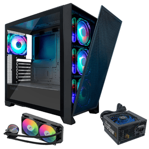 Caja COOLBOX  KIT COOLBOX GAMING GE2000 + REGALO PACK XWING 2 RGB Negro Incluye Fuente COO-PACK-GMNG