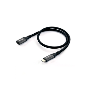 CABLE ALARGO USB-C MACHO USB-C HEMBRA USB 3.2 GEN 2  1M TRANSFERENCIA 10G 4K/ CARCASA ALUMINIO ALGODON TRENZADO NEGRO 128371