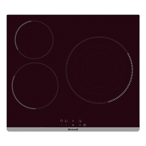 VITROCERAMICA INDEPENDIENTE RADIANTES BRANDT BPV6322B 3 ZONAS COCCION ANCHO 58 CM BPV6322B